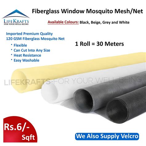 Lifekrafts Fiberglass Mosquito Mesh Insect Net Size Cm Meter