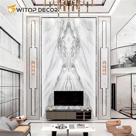 1 22 2 44m Marble Sheet UV Wall Panel PVC Board For Home Decor China