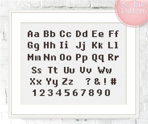 Cross Stitch Letters Cross Stitch Alphabet Pattern Cross Stitch Font