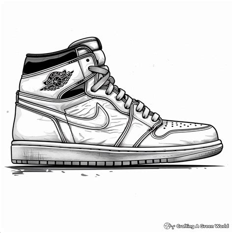 Nike Air Jordan 1 Coloring Pages - Free & Printable!