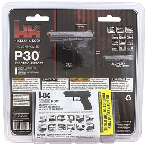 H K P Licensed Airsoft Full Auto Electric Blowback Aeg Hand Gun