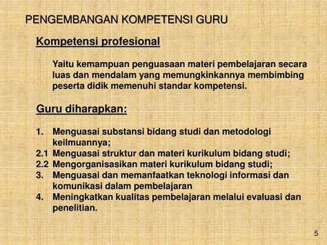 Ppt Strategi Pengembangan Kompetensi Guru Powerpoint Presentation