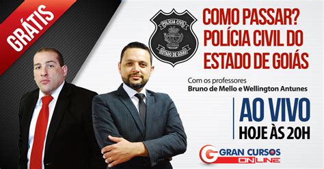 Ao Vivo Agora Como Passar Concurso Pc Go Análise Do Edital E Dicas