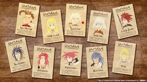 See the New Wanted Posters of Tales of Symphonia Characters