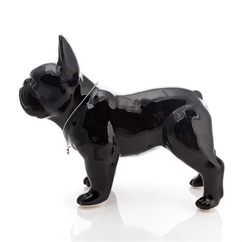 Discount Cute Ceramic French Bulldog Dog Statue Home Decor Crafts Room Decoration Dog Ornament ...