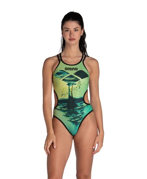 COSTUME INTERO DONNA ARENA ONE BIGLOGO CROSS LIMITED EDITION VERDE