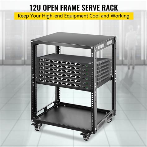 Vevor Server Rack 12u Open Frame Rack 4 Post It Server Network Relay