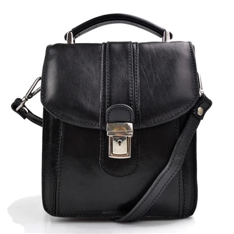 Crossbody Satchel Genuine Leather Bag Shoulder Bag Black Hobo Bag