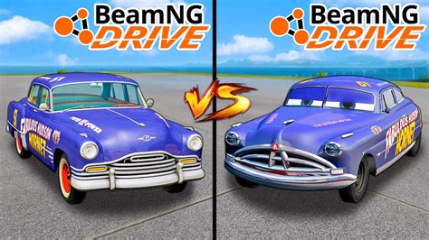 PIXAR DOC HUDSON CARTOON Vs REAL WHICH BeamNG MOD IS BEST YouTube