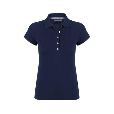 Tommy Hilfiger Femme Polo Manche Courte Bleu Marin Bleu Marin