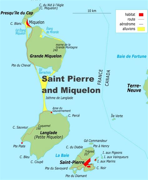 Detailed map of Saint Pierre and Miquelon - Ontheworldmap.com