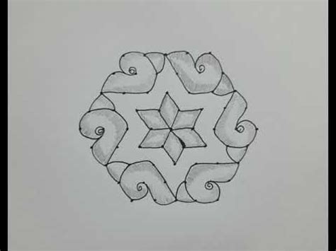 Learn To Draw 9 5 Shanku Conch Rangoli Muggulu Kolam Pattern