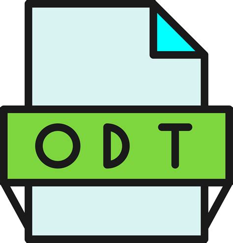 Odt File Format Icon 15828203 Vector Art At Vecteezy