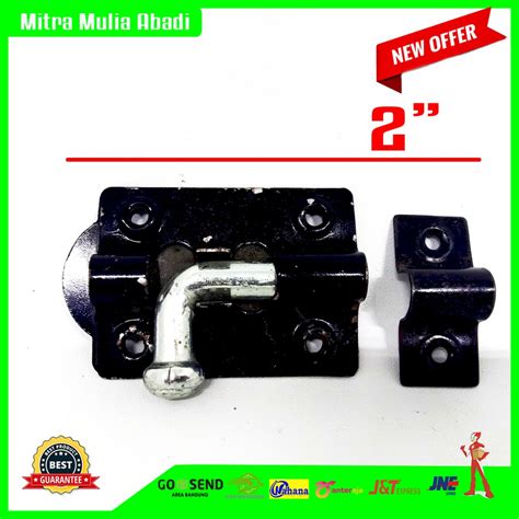 Jual Slot Pintu Grendel 2 Inci Hitam Besi Shopee Indonesia