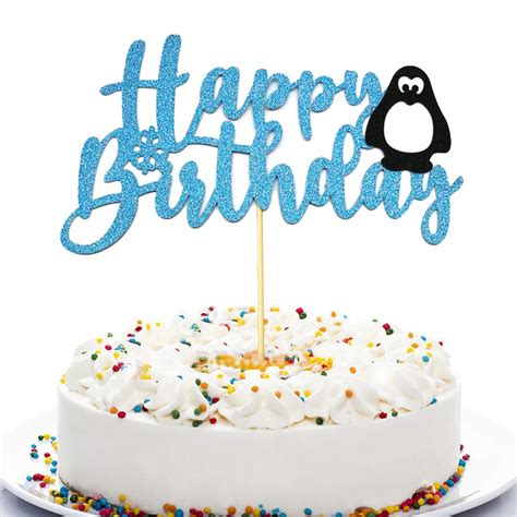 Buy Anxdh Penguin Party Supplies Happy Birthday Topper Penguin Balloon