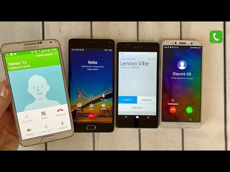 Four Incoming Call Phones Microsoft Windows Lenovo Vibe Vs Honor 7A