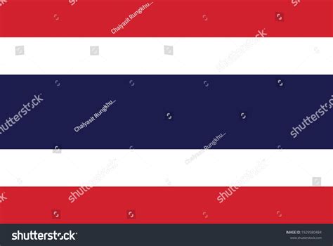 Thai Flag Colors According Royal Court Stock Vector (Royalty Free ...