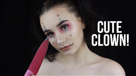 Cute Clown Glam Halloween Makeup Tutorial Youtube