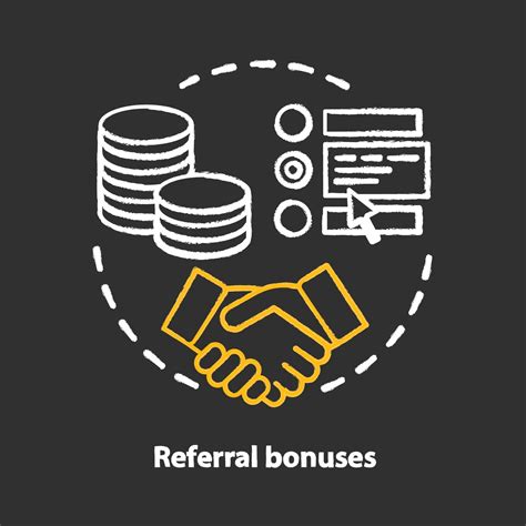 casino referral bonuses chalk concept icon reward program idea