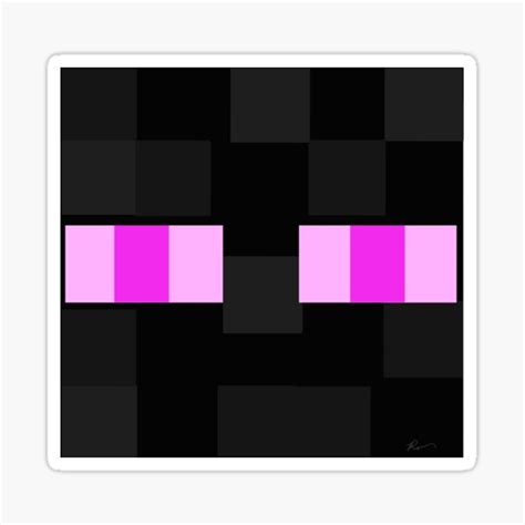 "Enderman Face" Sticker by RachelRabbbit | Redbubble