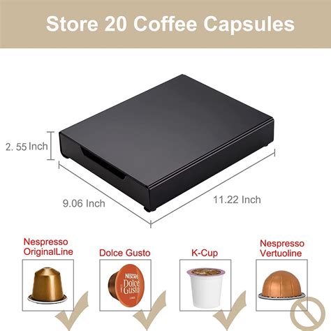 Miuly K Cup Drawer Organizer20 Capacity K Cup Storage Coffee Pod