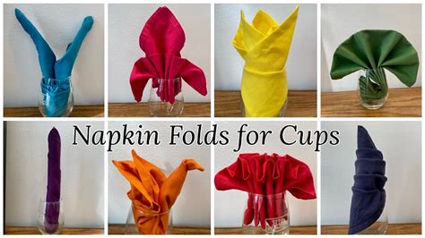 napkin folds  cups youtube