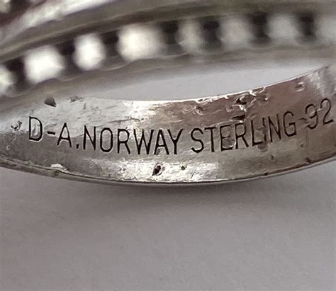 David Andersen Silver Saga Ring Norway Circa 1965 Ref S 297HH