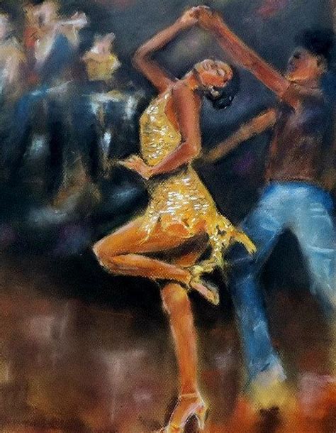 Salsa Dancer In Yellow Dress Print Of Original By Seleguacustomart 20