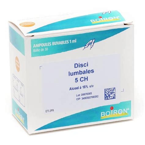 Disci Lumbales Ampoules Buvables Hom Opathiques Boiron Sciatique