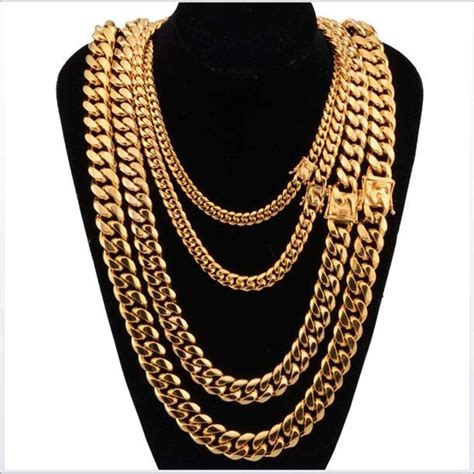 TGCF Cubain Chain Hip Hop Chaîne Collier Homme Maille Gothique Necklace