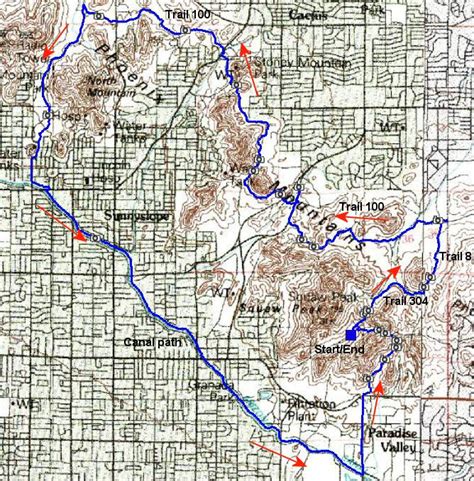 Phoenix Mountain Preserve Map | Map Of Zip Codes