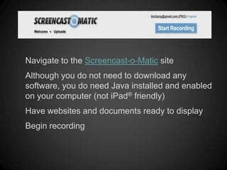 Screenr And Screencast O Matic PPT