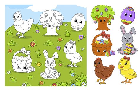 Coloring book animal easter 2168538 Vector Art at Vecteezy