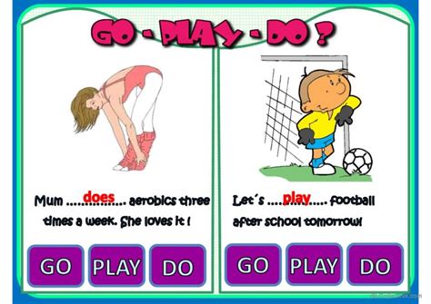 Go Play Do Powerpoint General English ESL Powerpoints