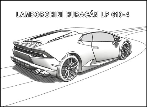 Lamborghini Huracan Coloring Pages - Fasucsowy