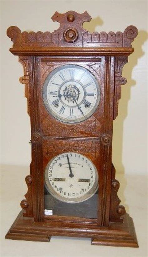 Waterbury Clock Co Double Dial Calendar Clock Clockpricescom