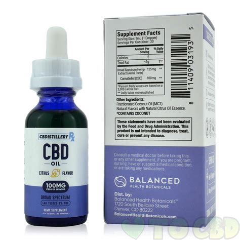 Cbdistillery Rx 3000mg Cbd Citrus 100mg Dose Cbd Marketplace Shop