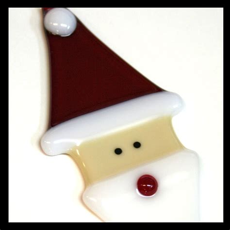 Glassworks Northwest Santa Fused Glass Ornament