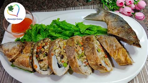 Rellenong Bangus Stuffed Milkfish Youtube