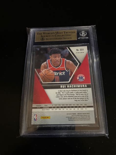 2019 20 Mosaic Rui Hachimura Silver Mosaic Prizm Rookie Card RC 231