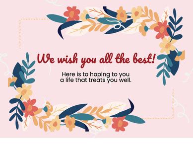 Free, Printable Farewell Card Templates To Personalize, 47% OFF