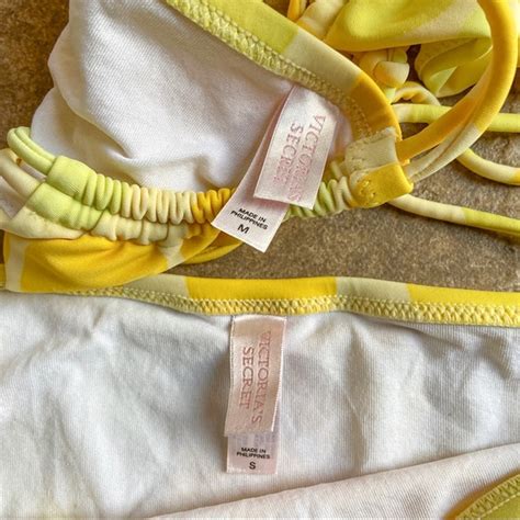 Victoria S Secret Swim Never Worn Victoria Secret Yellow Polka Dot Bikini Poshmark