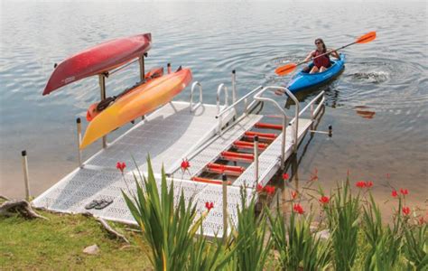 Kayak Launch Dock Freestanding Launch Port System Lakefront Living Kayaking Lake Fun