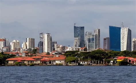 Skyline Of Latin American City Viewed From The Sea Stable Diffusion