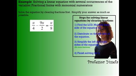 Solve Equations With Fractional Coefficients Part Four Youtube