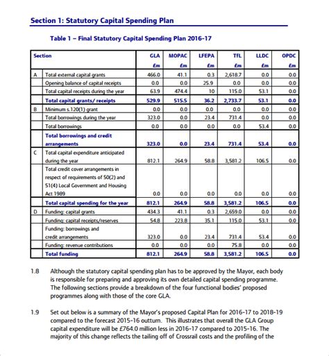 Free 6 Sample Spending Plan Templates In Pdf Ms Word