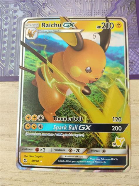 Pokémon karta Raichu GX 20 68 Pikachu Deck Pikachu Symbol 60 NOVÁ