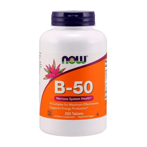 상품 상세보기 Now Foods 나우 푸드 B 50 250 타블렛 B 50 250 Tablets 에너지