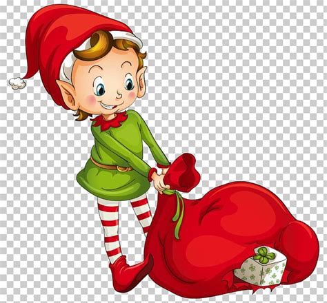 Festive Christmas Elf Clipart