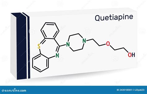 Quetiapine Molecule It Is Neuroleptic Atypical Antipsychotic